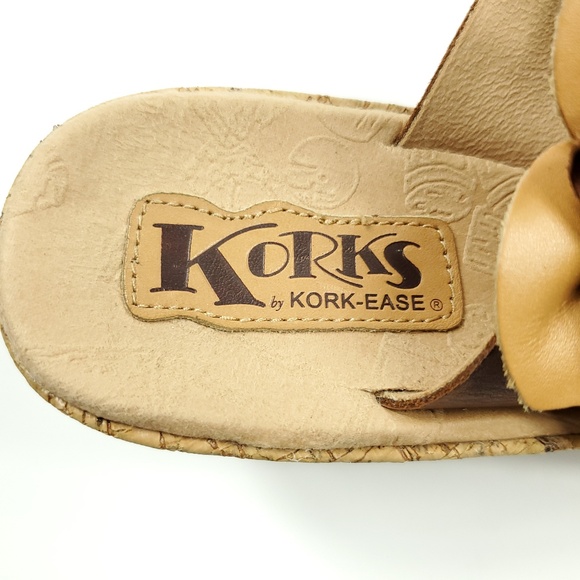 Korks Kork Ease Wedge Sandals Floral Leather - Picture 7 of 8